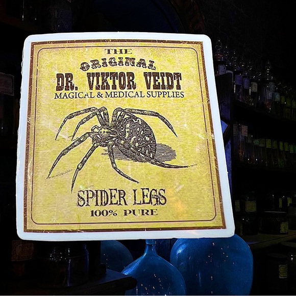 SPIDER LEGS Witchy Sorceress Supreme Potion B0ttle Label Sticker Spell Occult - Picture 1 of 5